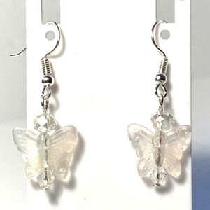 Crystal Butterfly Earrings Dance in your hair